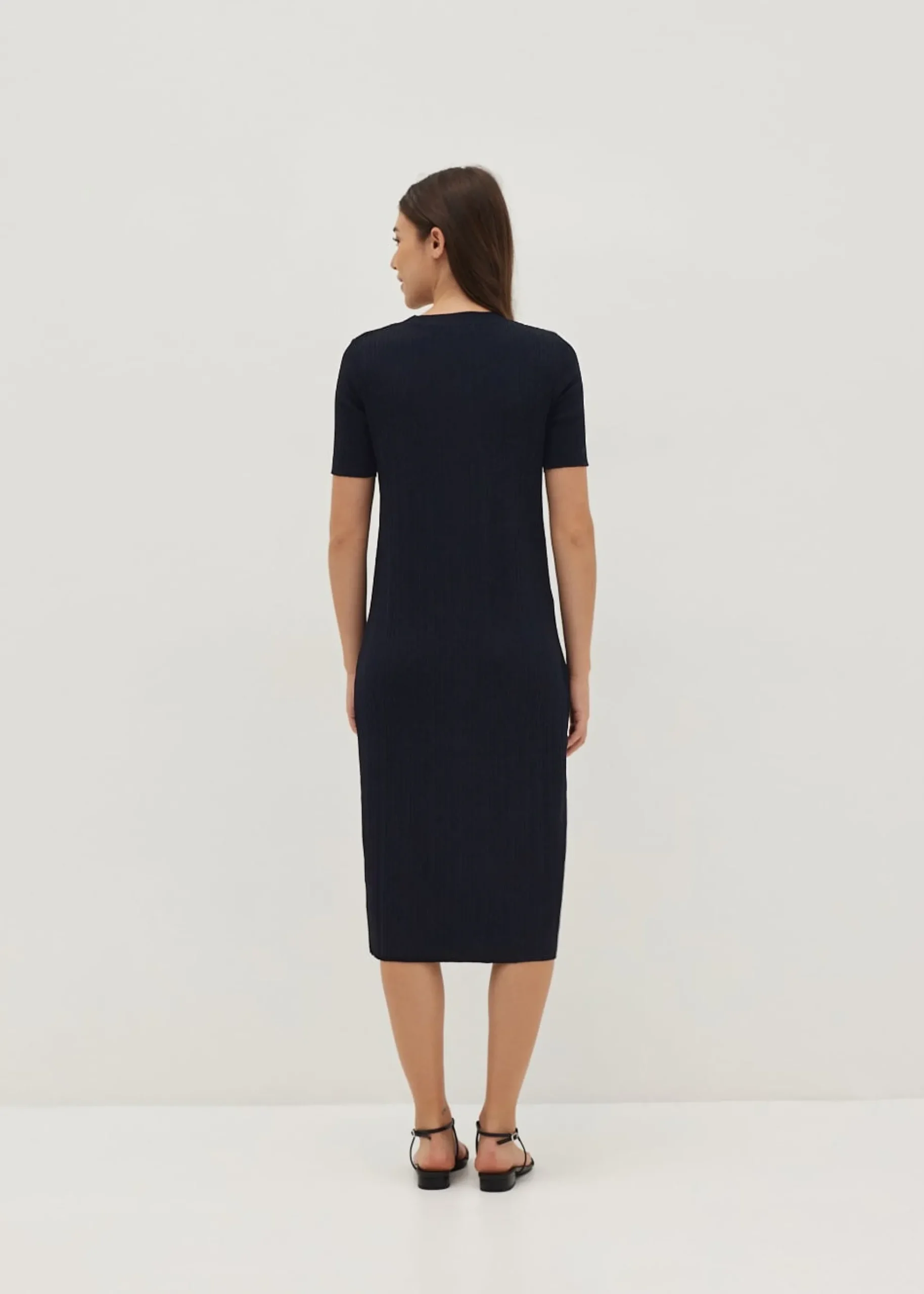 Ansley Ribbed Knit Column Dress