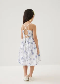 Anya Tie Back Midi Dress in Heirloom Botanicals