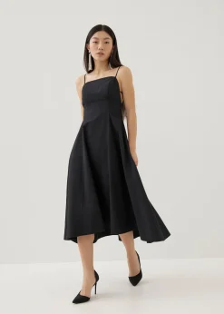 Ares Padded Fit & Flare Midi Dress