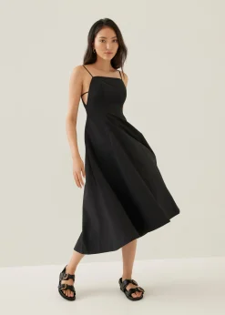 Ares Padded Fit & Flare Midi Dress