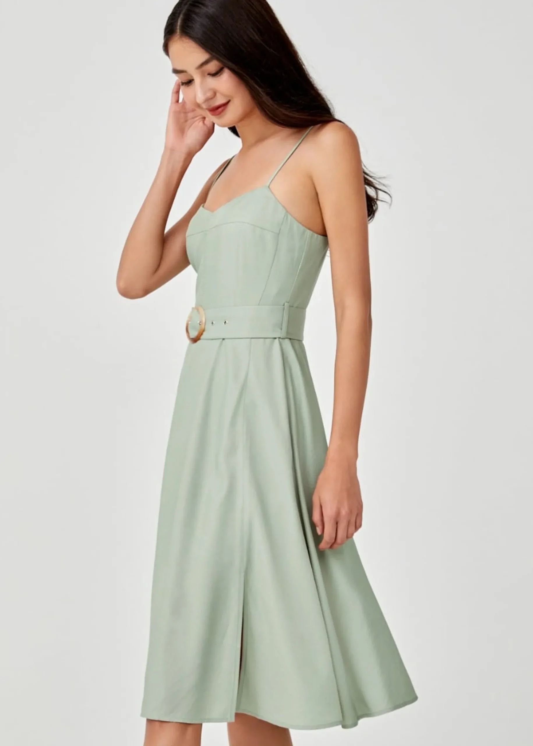 Arielie Belted Camisole Dress