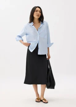 Arii Elastic Satin Bias Cut Midaxi Skirt