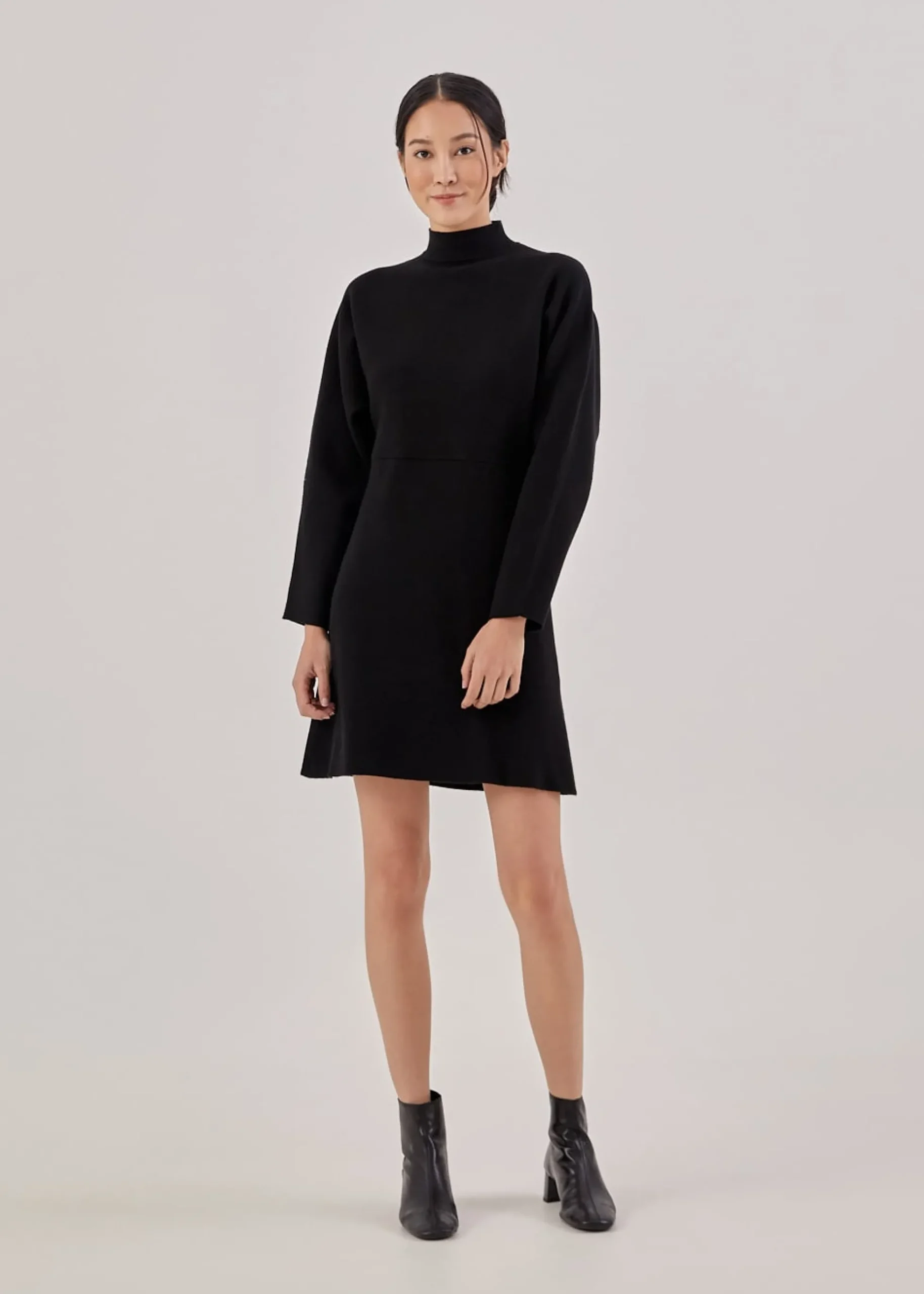 Arina Mock Neck Knit Dress
