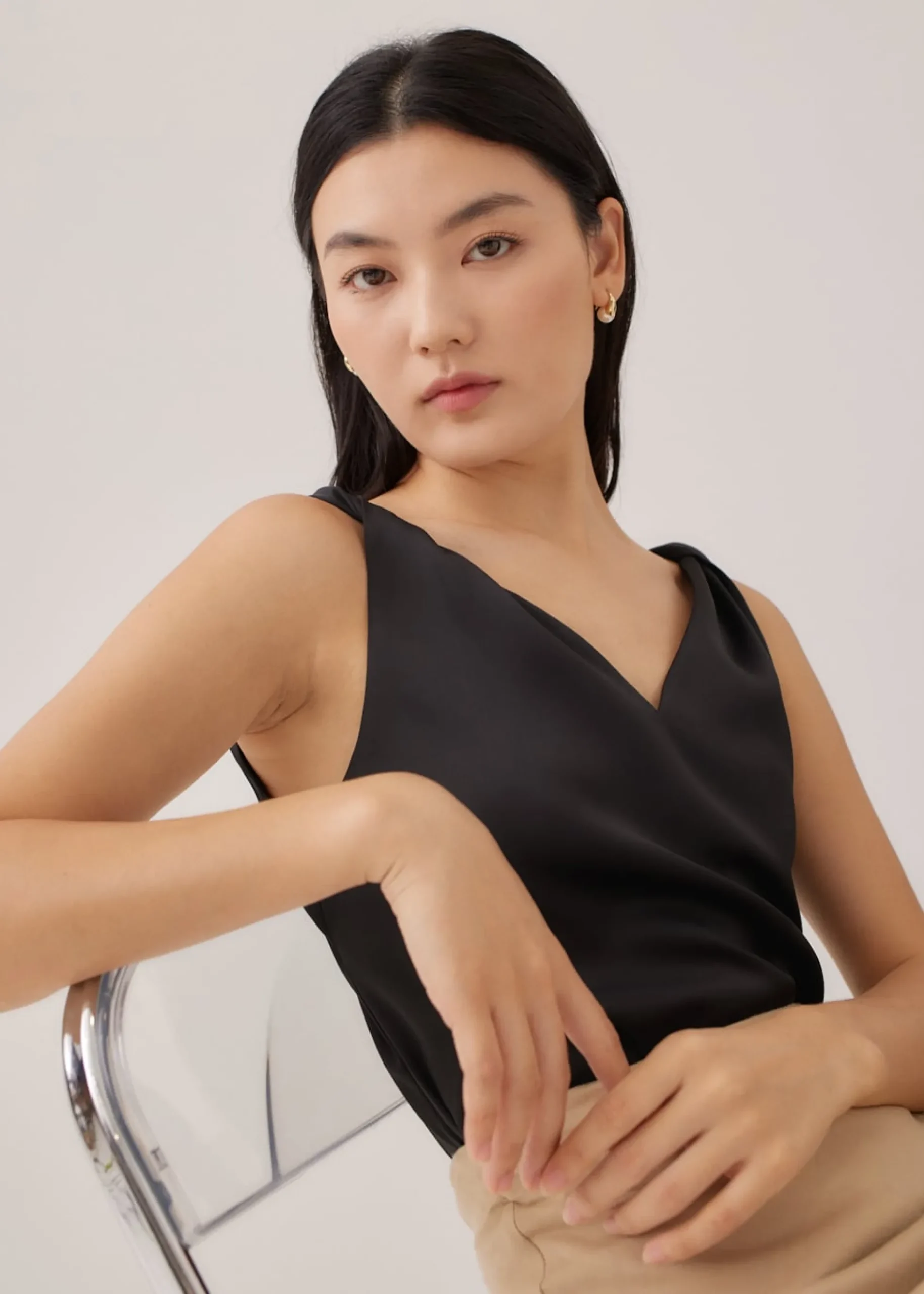 Arisse Satin Shell Top