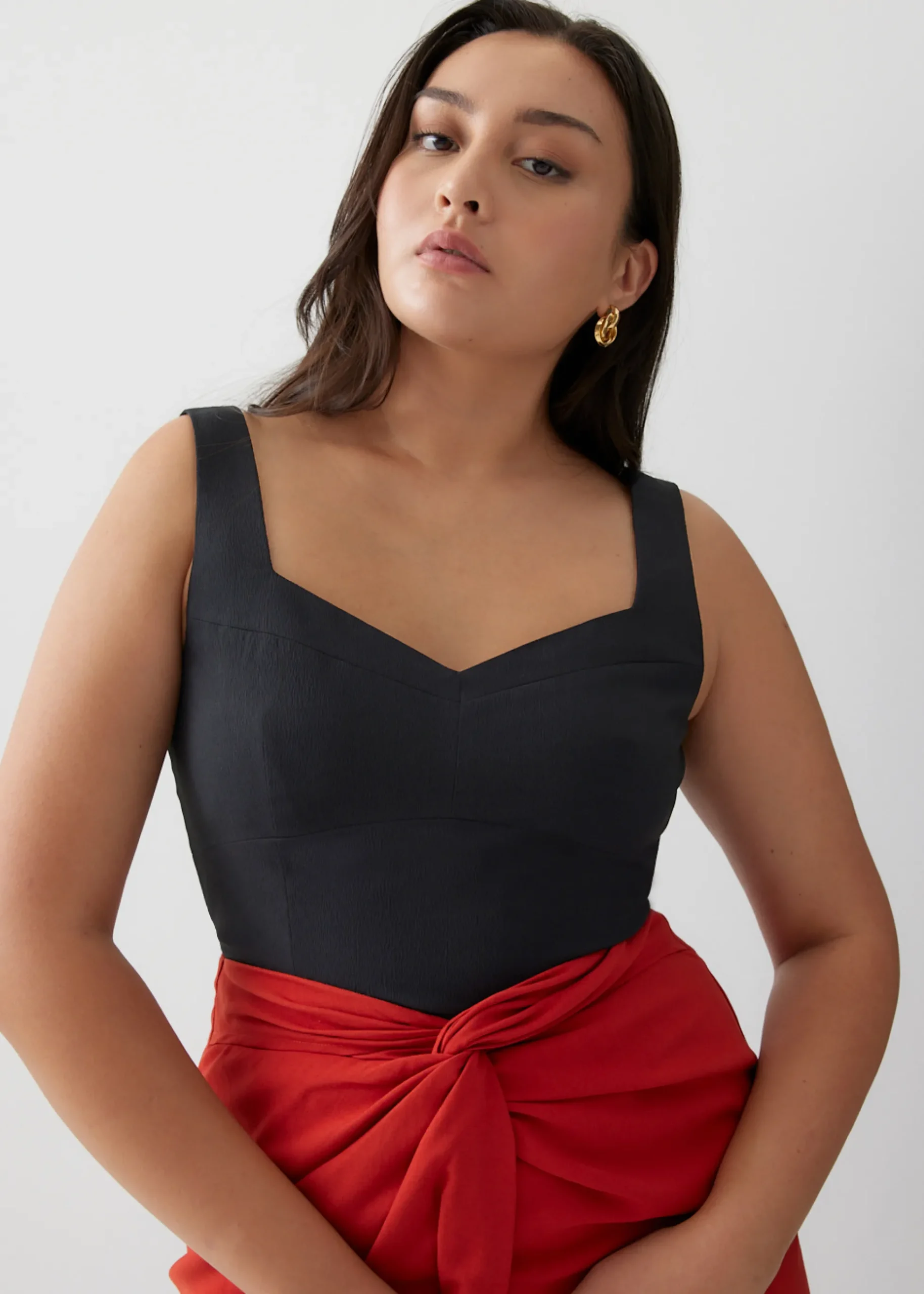 Arlene Textured Bustier Top