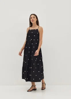 Arleth Embroidered Tiered Maxi Dress