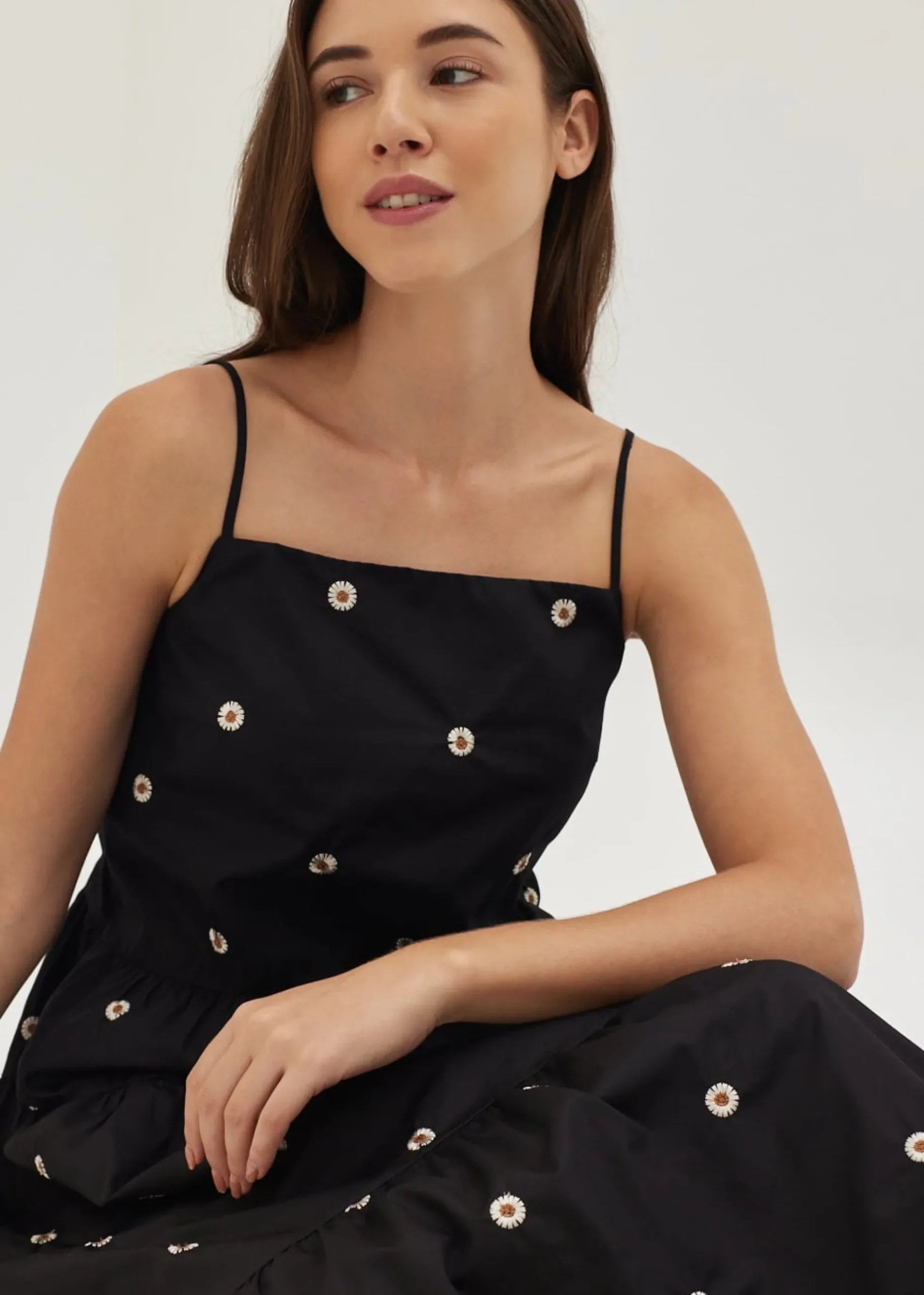 Arleth Embroidered Tiered Maxi Dress