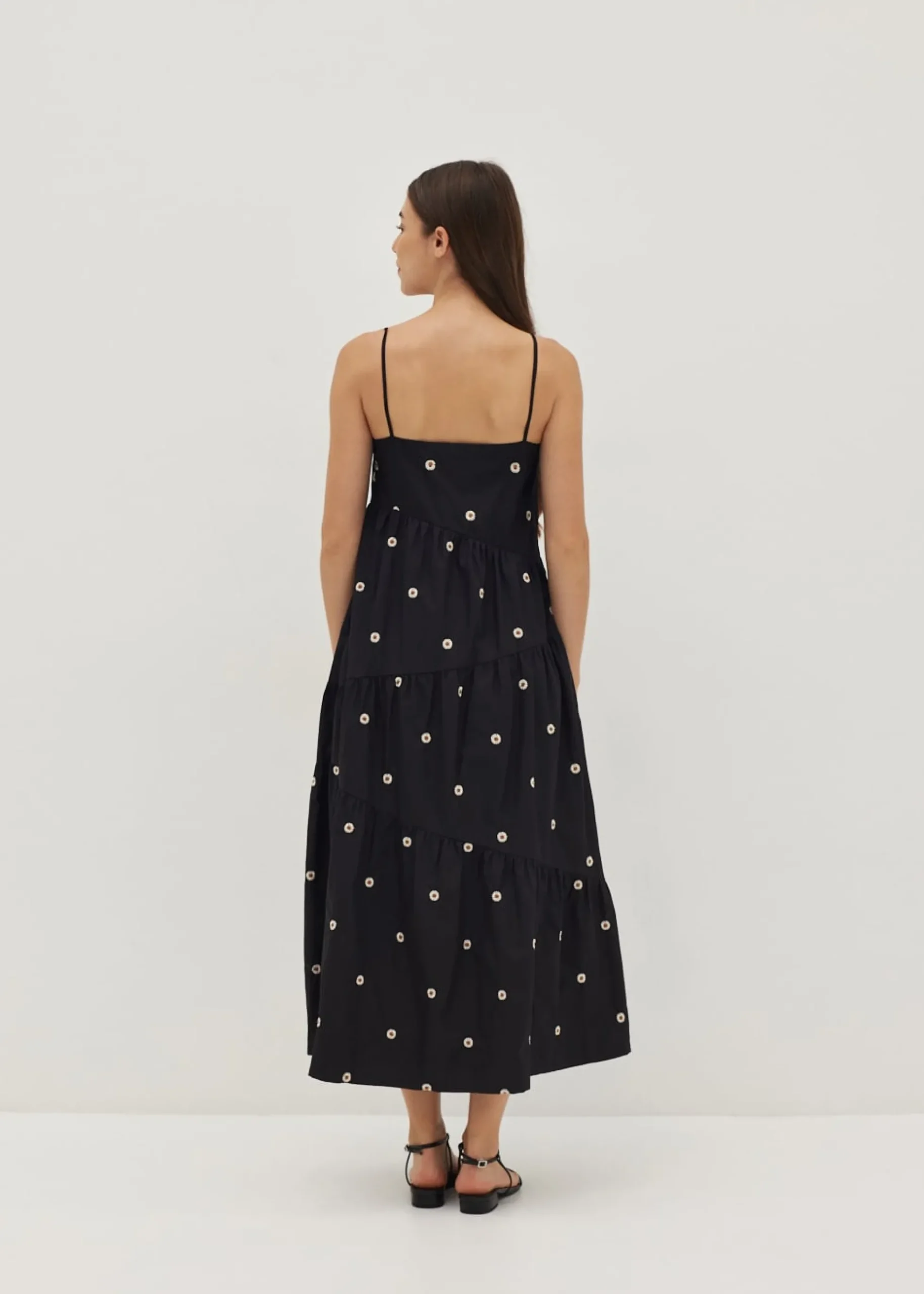 Arleth Embroidered Tiered Maxi Dress