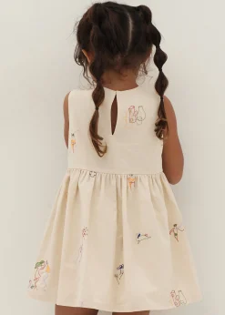 Ashlyn Embroidered Babydoll Dress in Humble Abode
