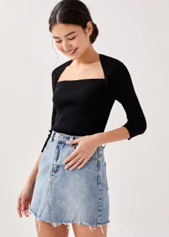 Astreed Square Neck Knit Top