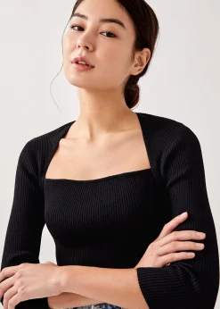 Astreed Square Neck Knit Top