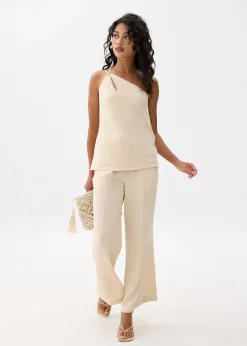 Asymmetric Cut Out Toga Top