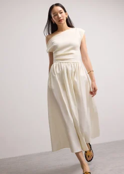 Asymmetric Fit & Flare Midaxi Dress