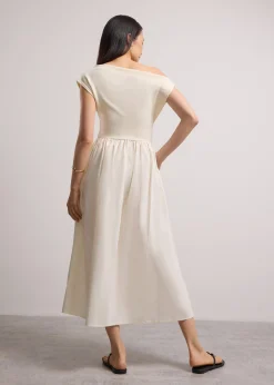 Asymmetric Fit & Flare Midaxi Dress