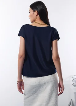 Atisha Multi-way Satin Cowl Neck Top