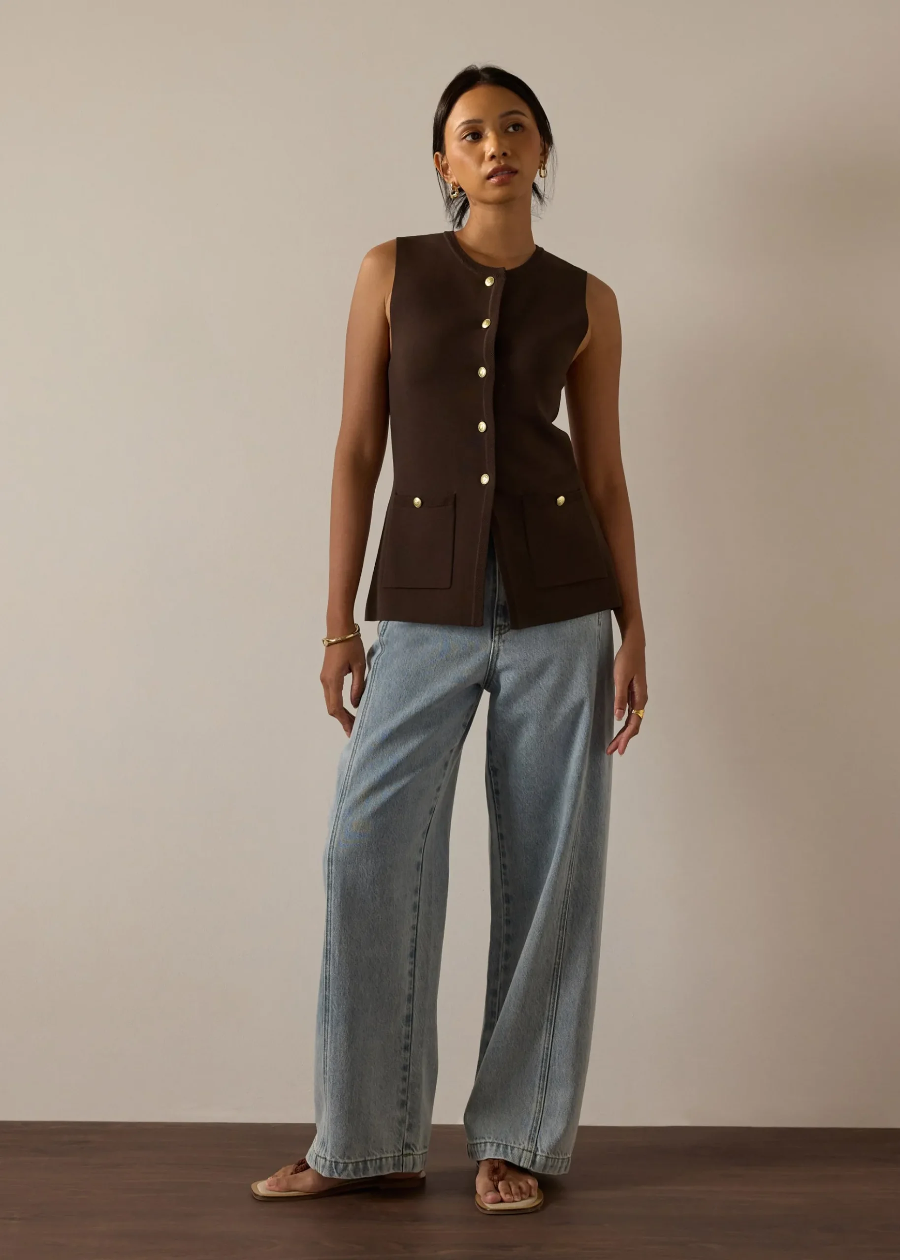 Ayami Knit Fitted Vest