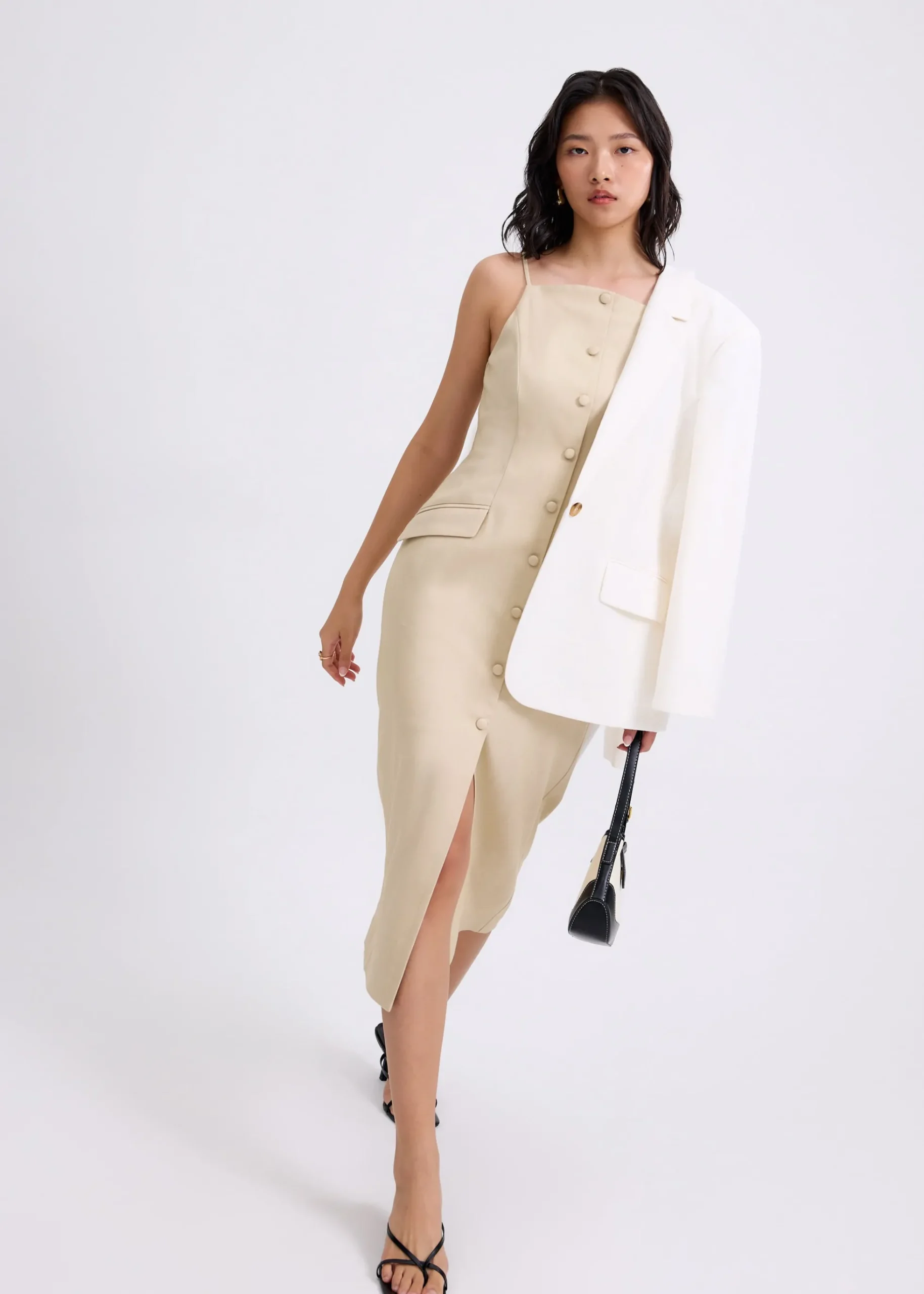 Azalea Straight Neck Column Midaxi Dress
