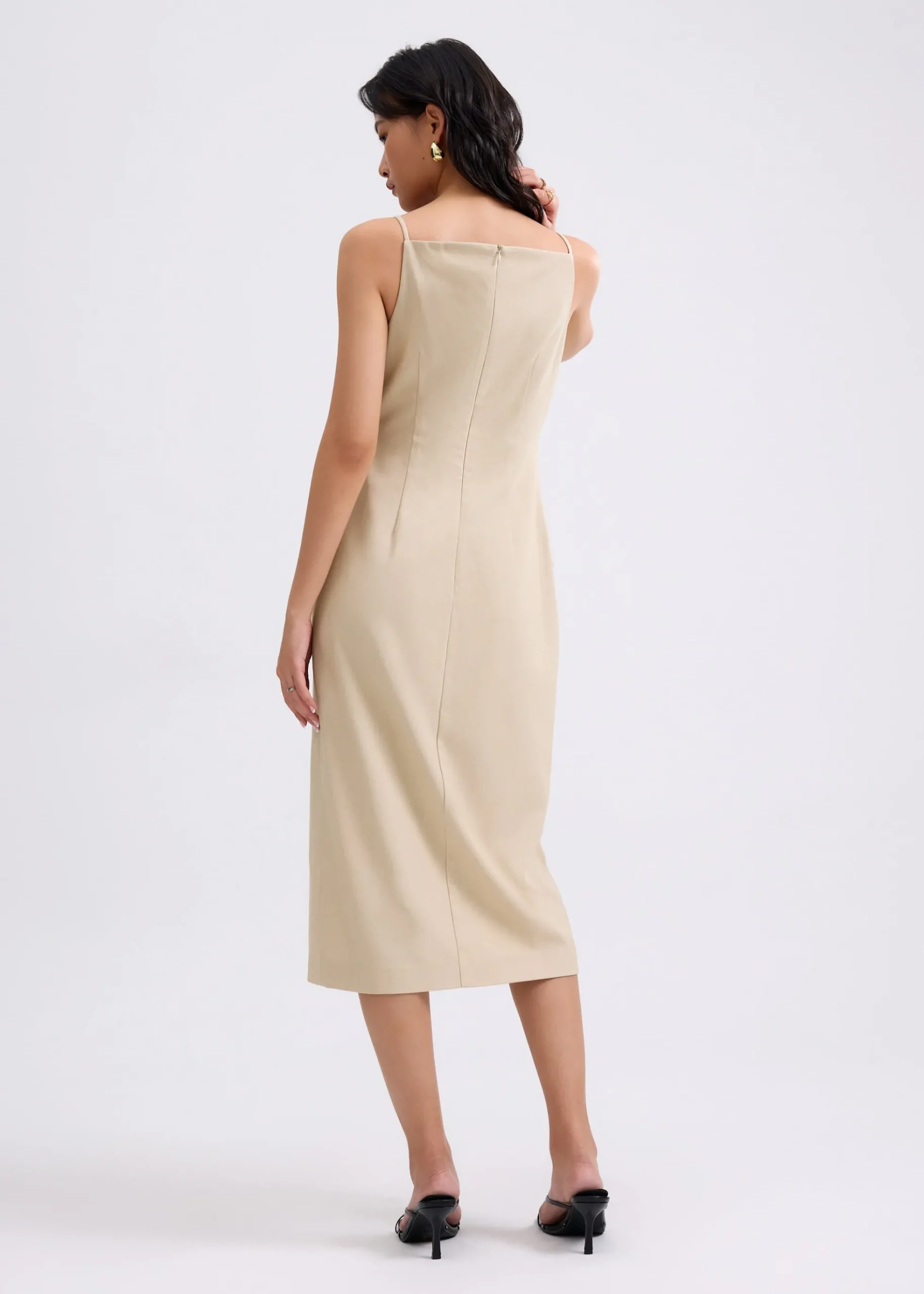 Azalea Straight Neck Column Midaxi Dress