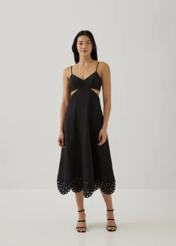 Azela Padded Cut Out Flare Dress