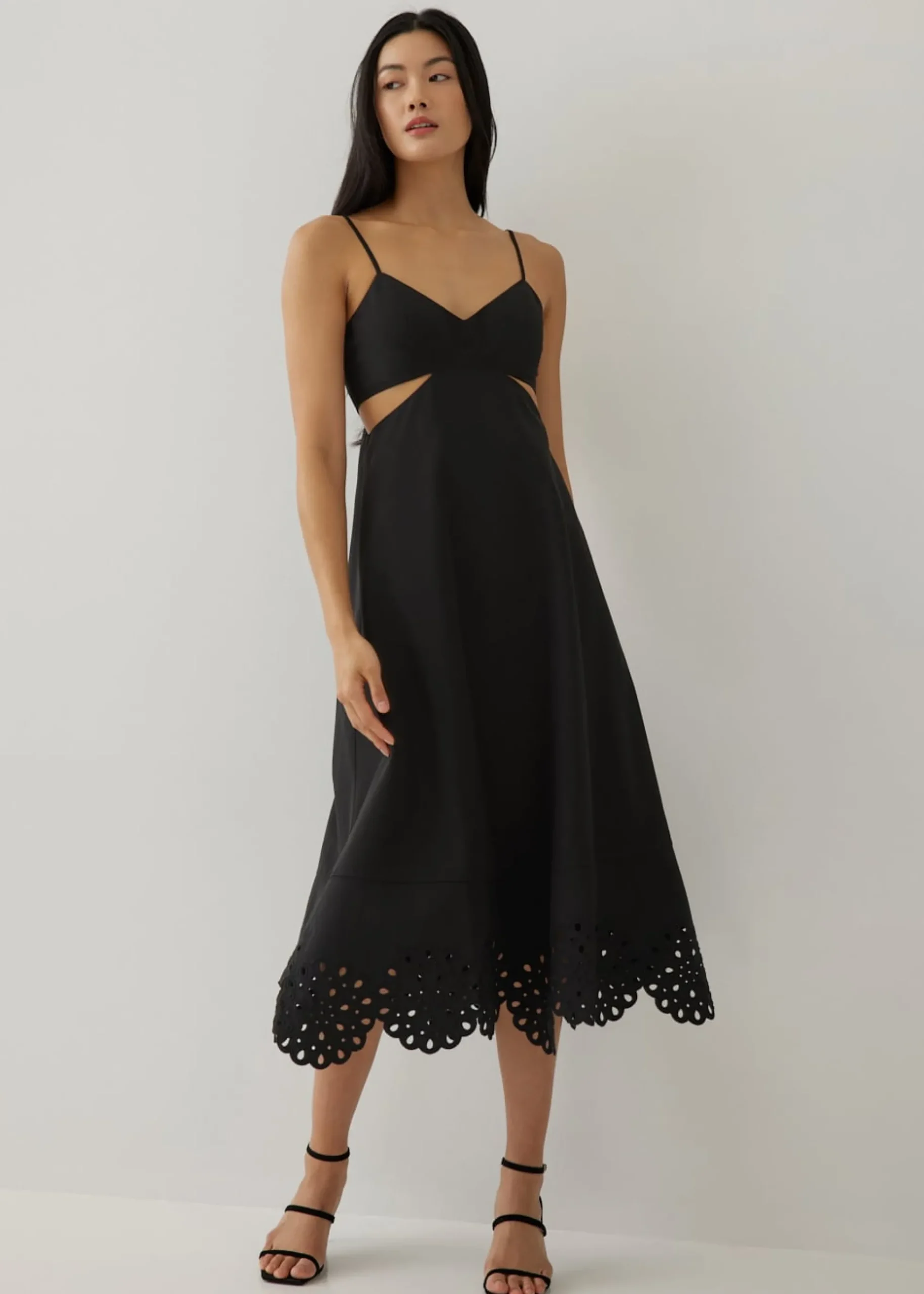 Azela Padded Cut Out Flare Dress