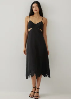 Azela Padded Cut Out Flare Dress