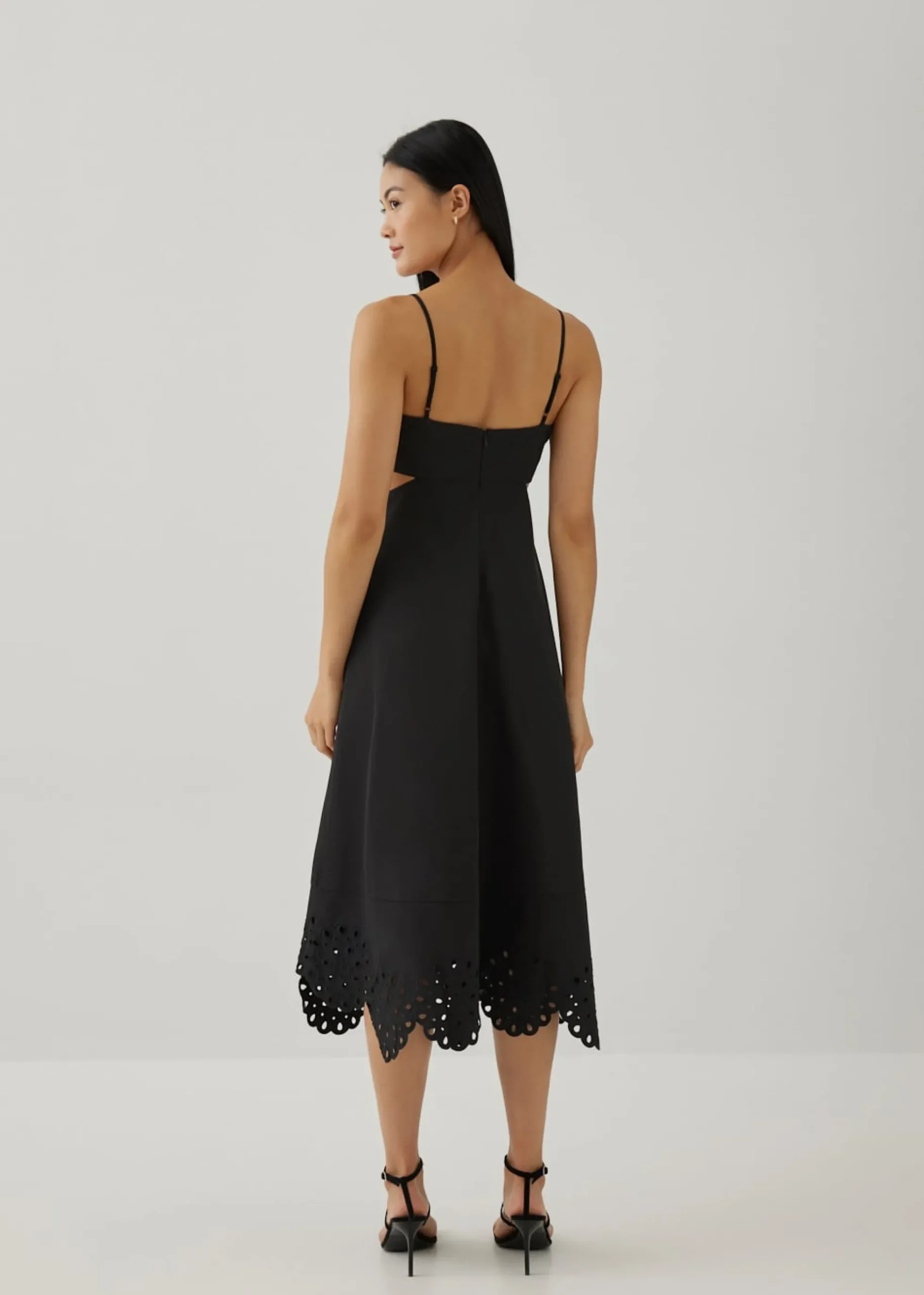 Azela Padded Cut Out Flare Dress