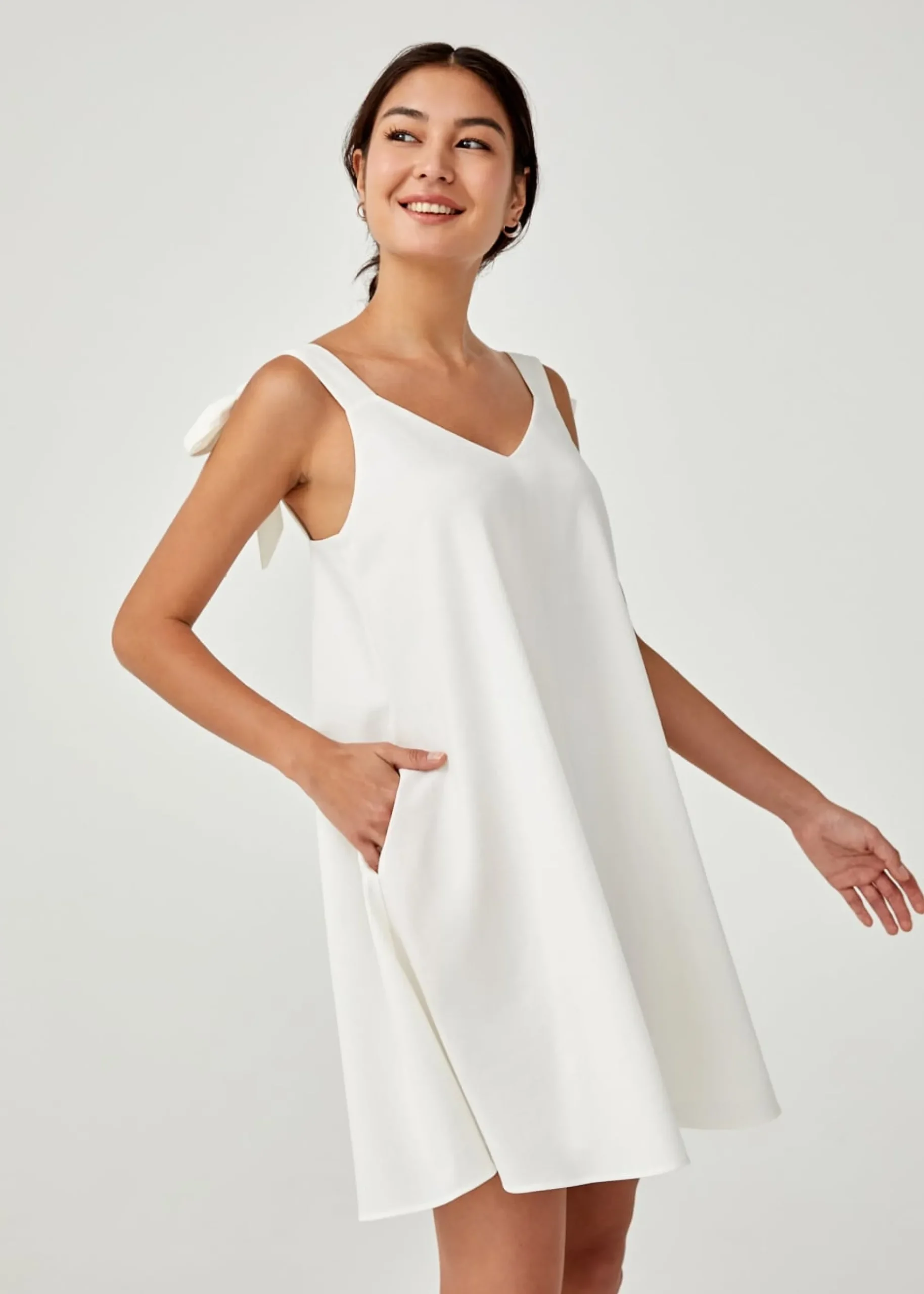 Basia Tie Shoulder Dress