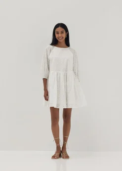 Beatriz Broderie Puff Sleeve Dress