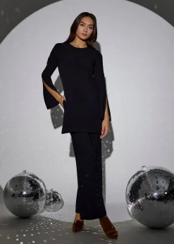 Bell Sleeve Shift Mini Dress