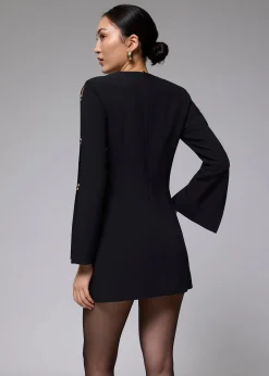 Bell Sleeve Shift Mini Dress