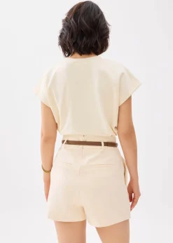 Belted A-line Skort