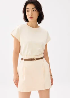 Belted A-line Skort