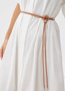 Belted Cotton Shirt Dress