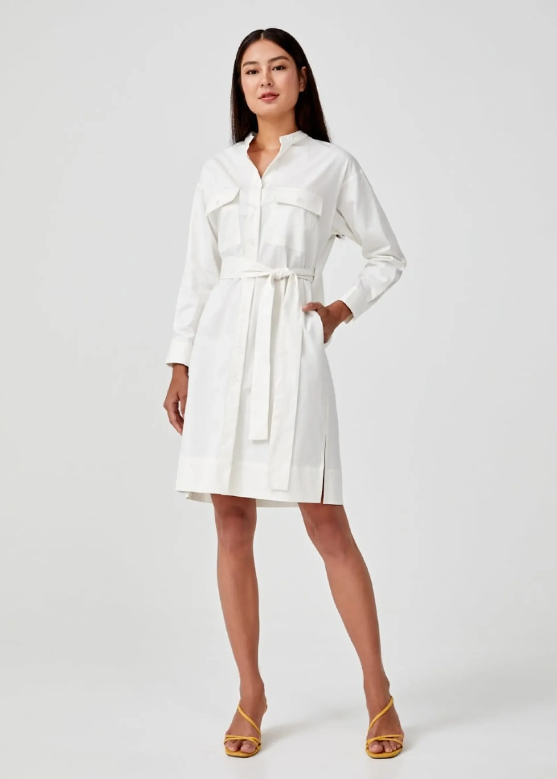 Bessie Sash Tie Shirt Dress