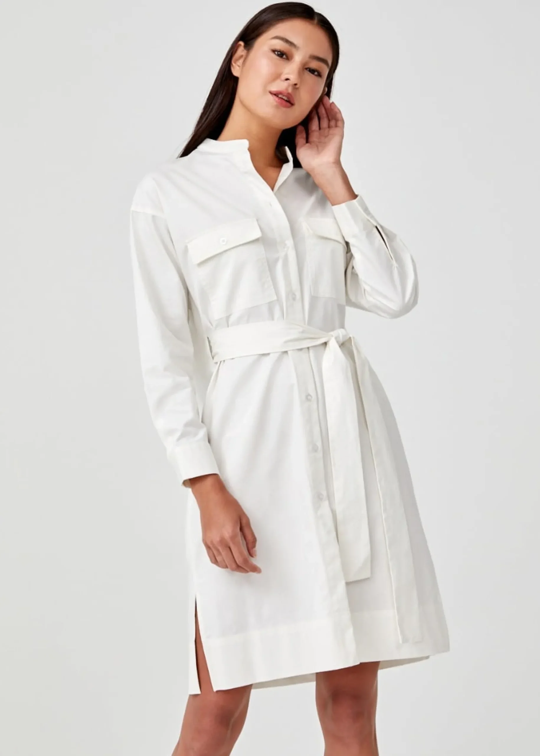 Bessie Sash Tie Shirt Dress