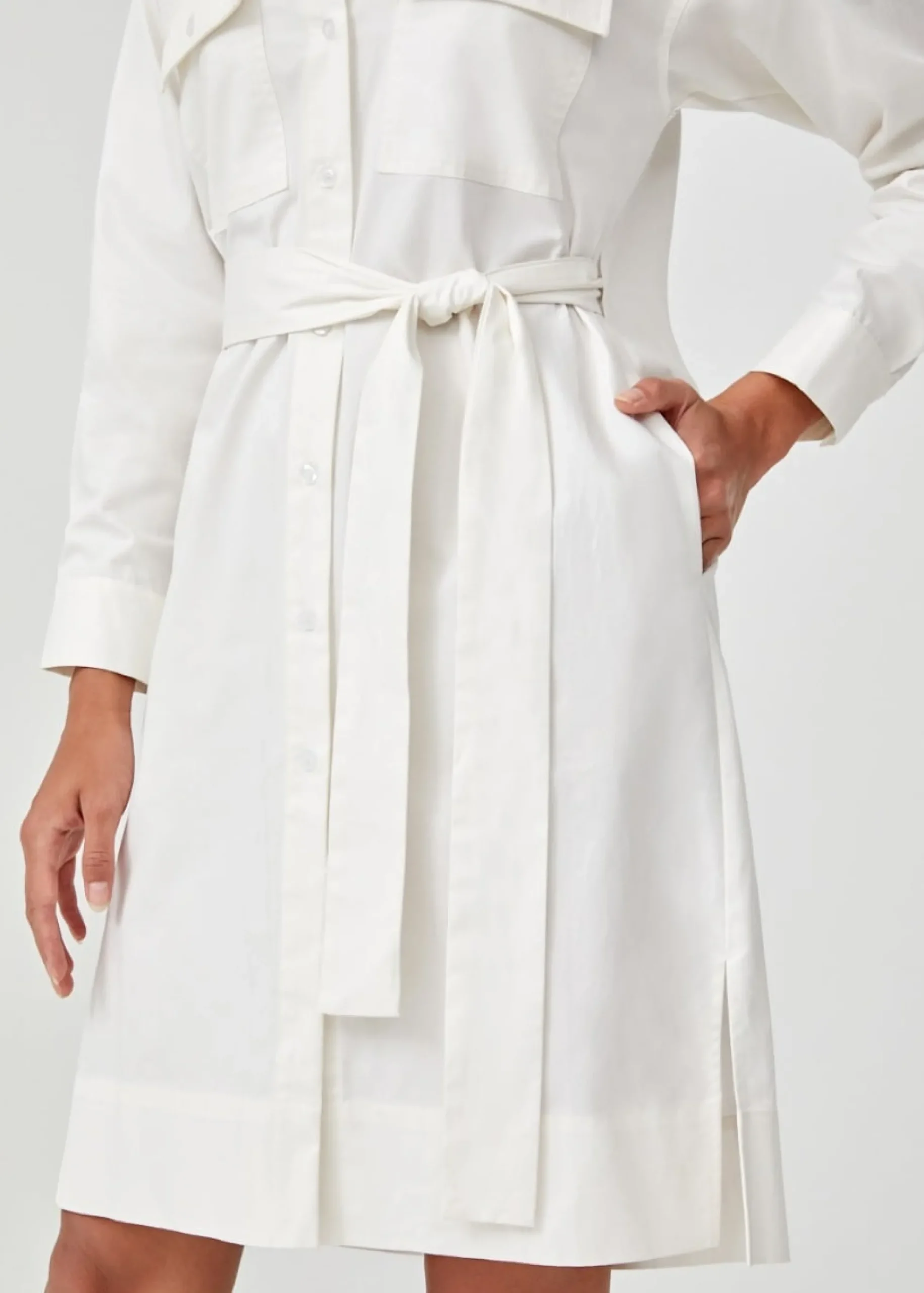 Bessie Sash Tie Shirt Dress