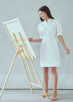 Bessie Sash Tie Shirt Dress