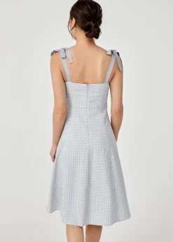 Betulia Gingham Padded Bustier Dress