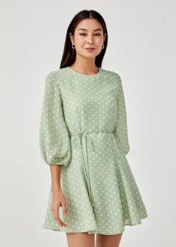 Biana Polka Dot Swing Dress