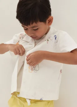 Billie Unisex Embroidered Shirt in Humble Abode