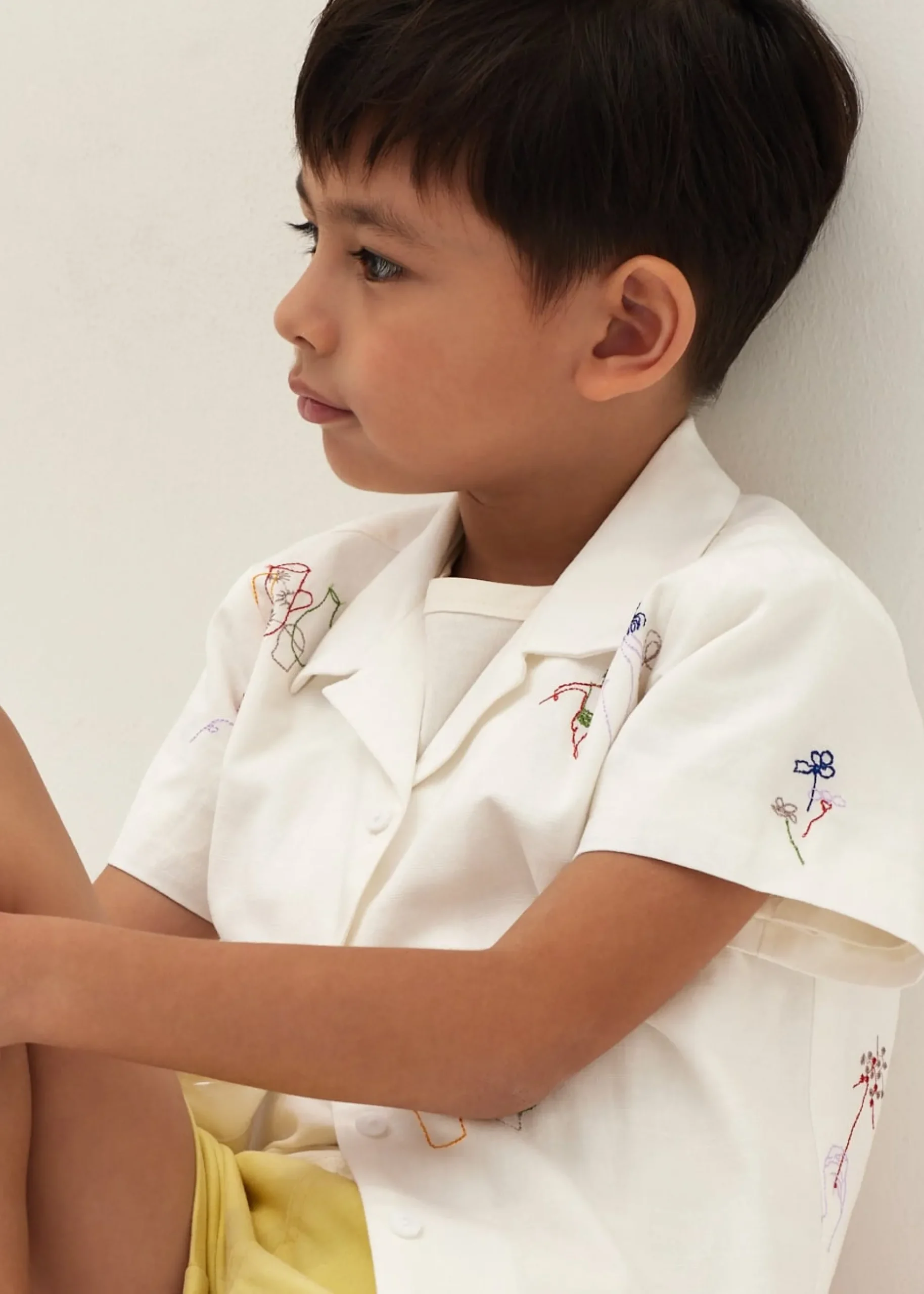 Billie Unisex Embroidered Shirt in Humble Abode