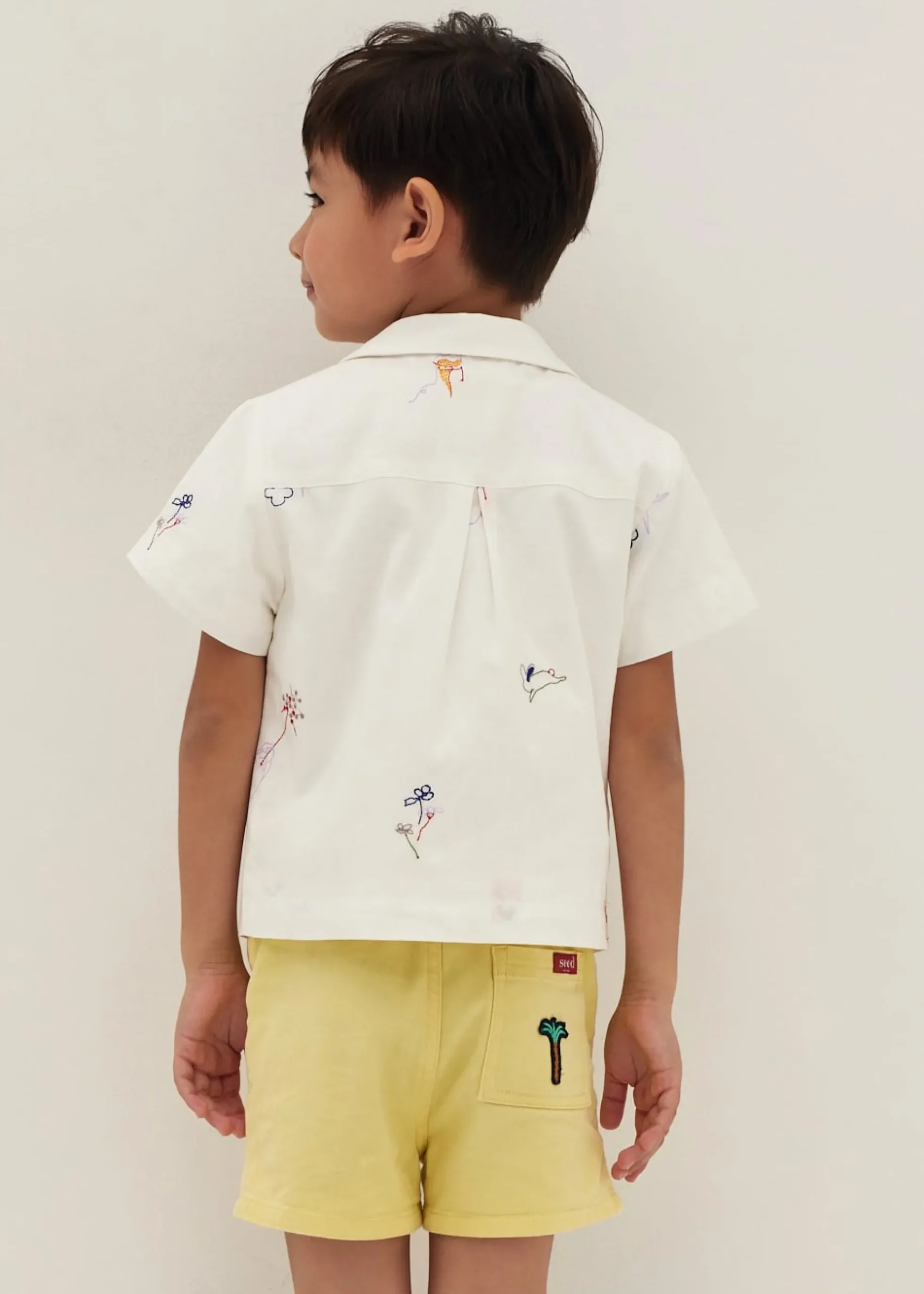 Billie Unisex Embroidered Shirt in Humble Abode