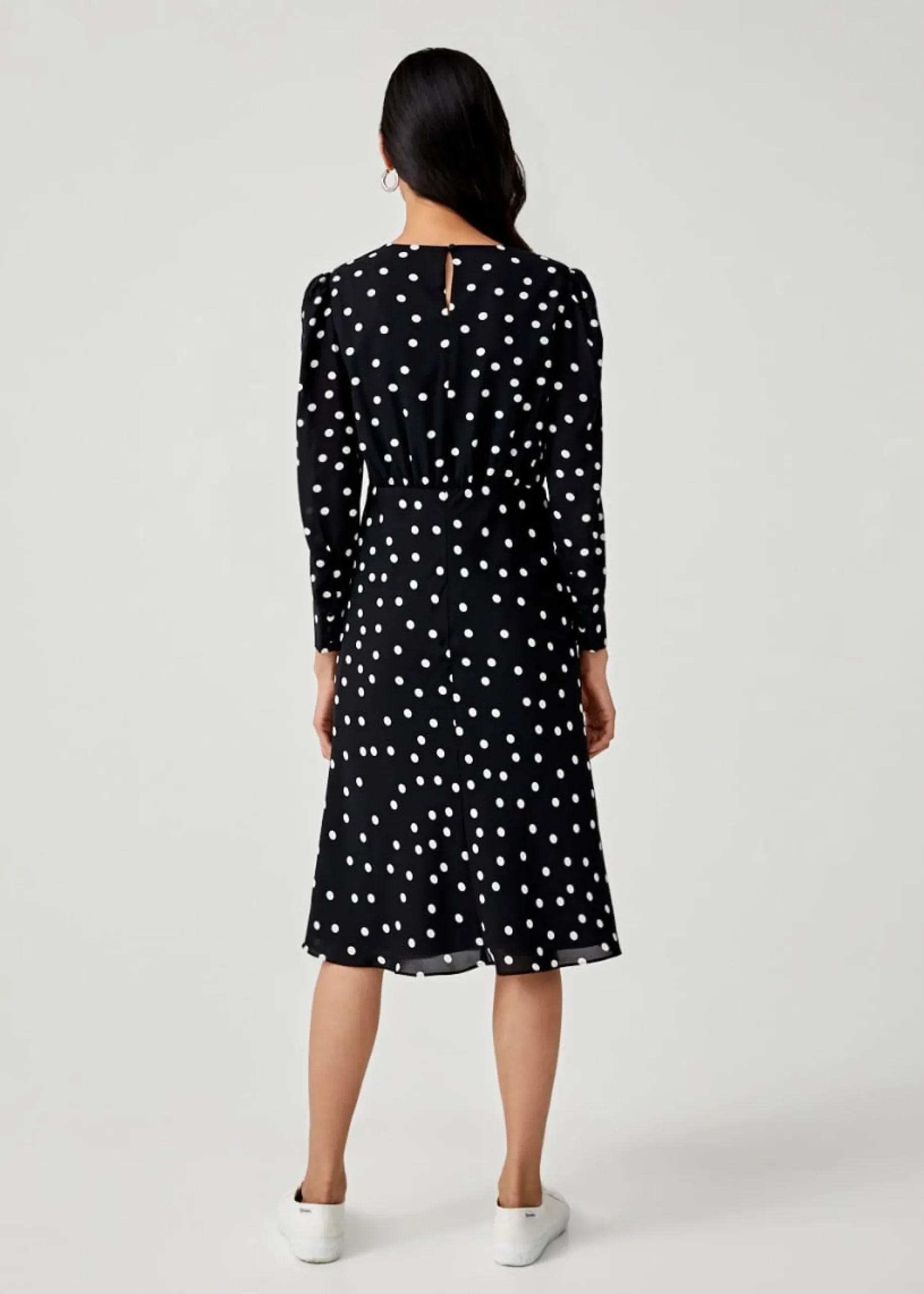 Blaise Midi Polka Dot Dress