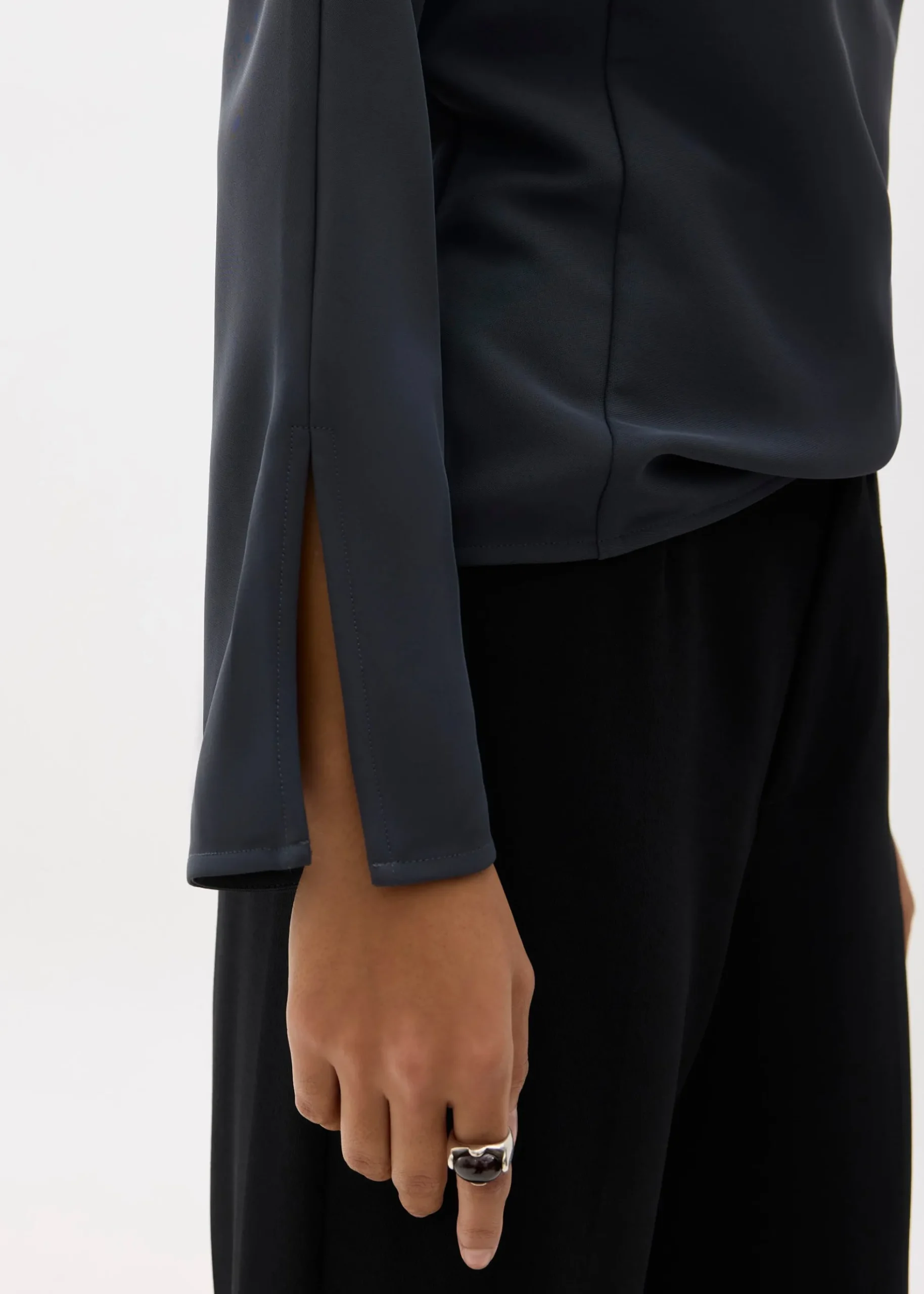 Boat Neck Batwing Blouse