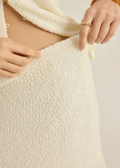 Boucle Knit Column Skirt