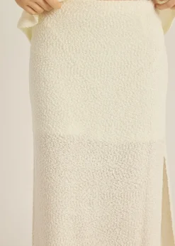 Boucle Knit Column Skirt