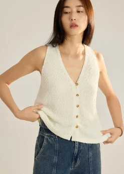 Boucle Knit Vest Top