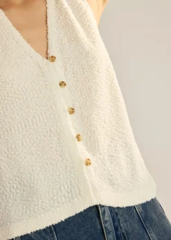 Boucle Knit Vest Top