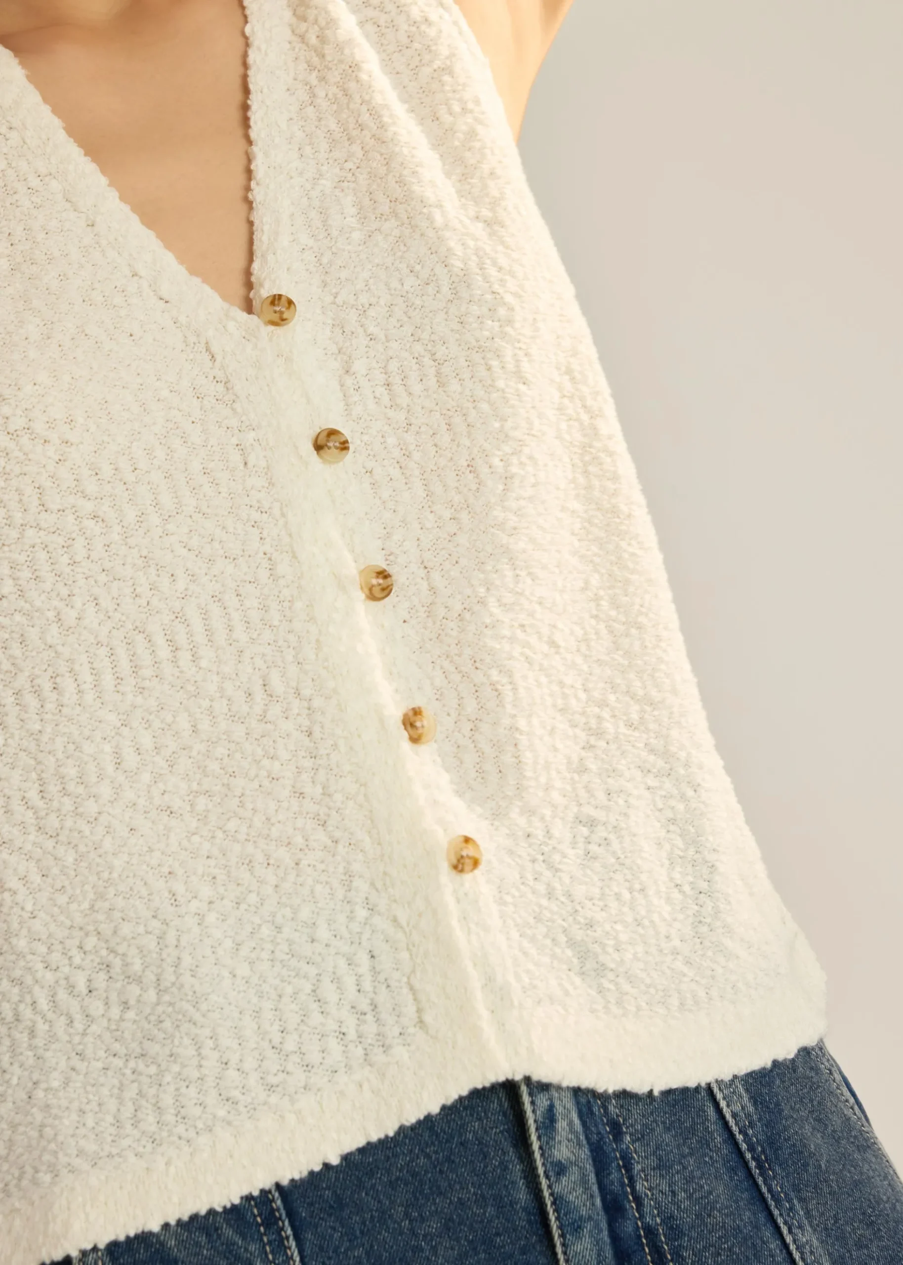 Boucle Knit Vest Top