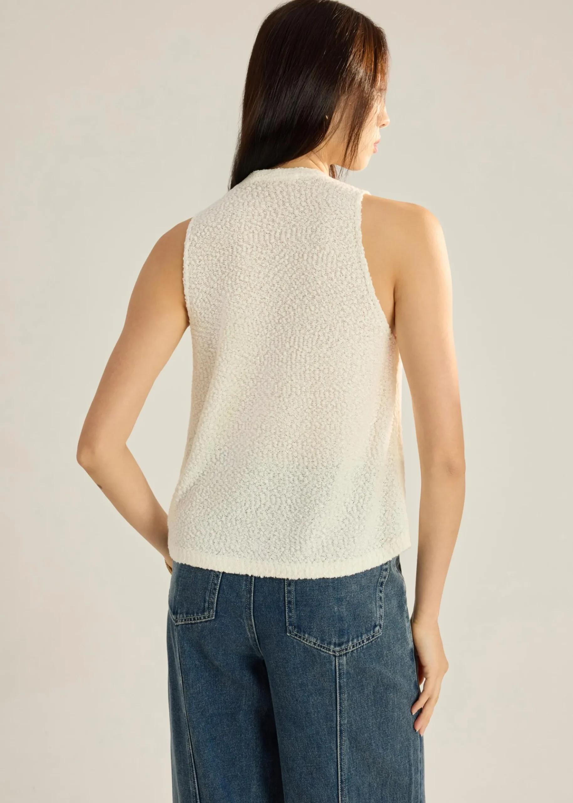 Boucle Knit Vest Top